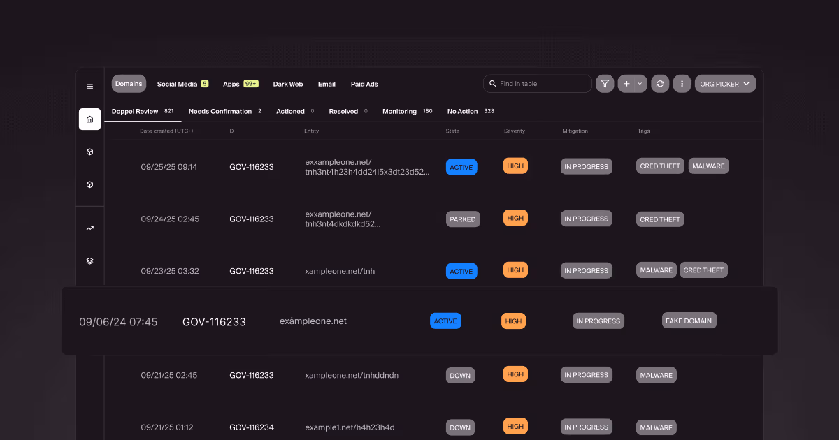 fake domain impersonation removal