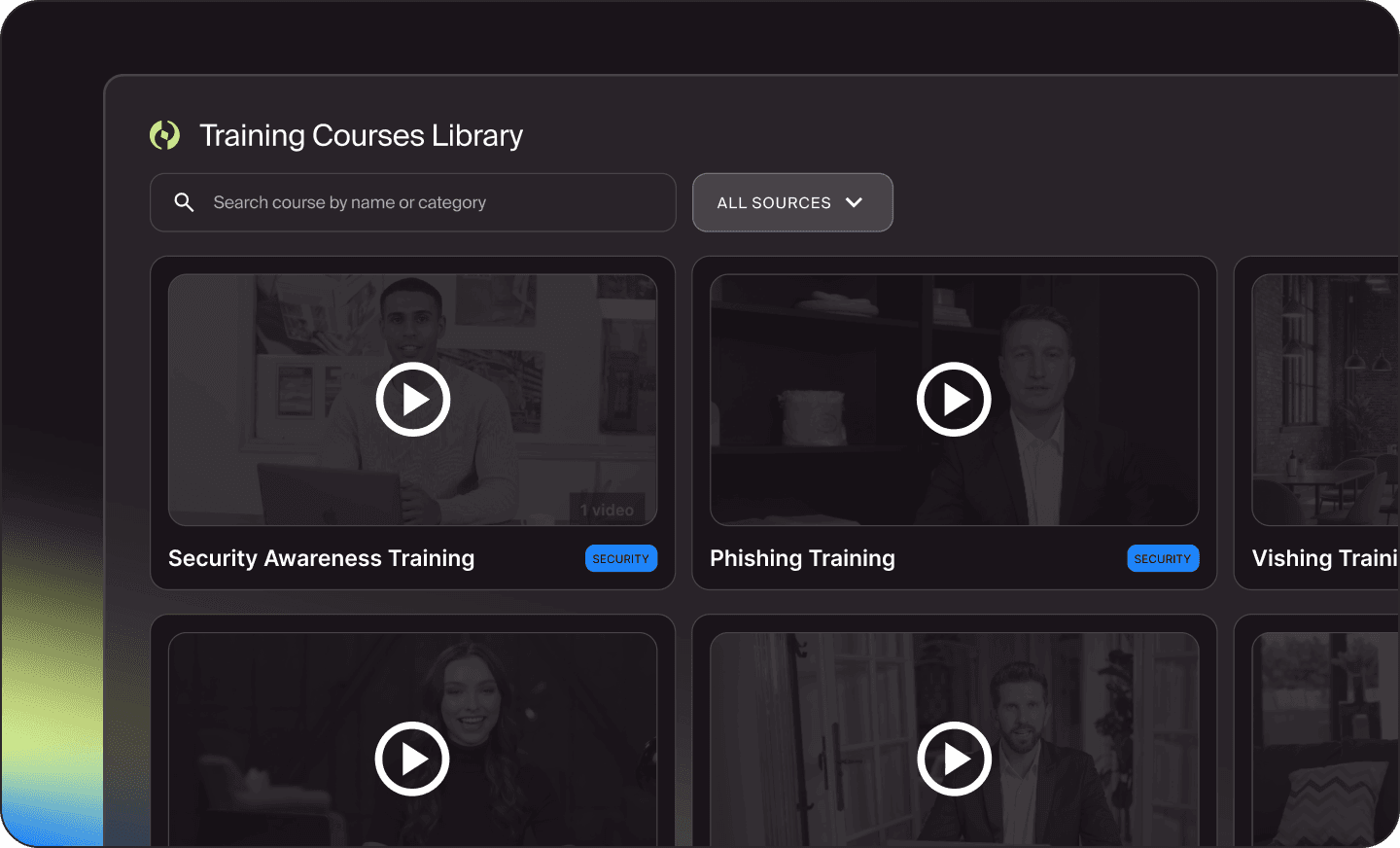 Threat-informed training catalog
