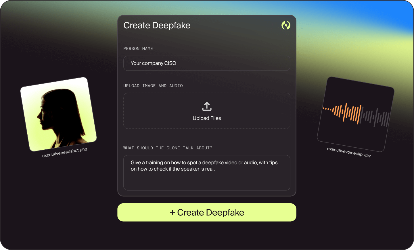 Deepfake-driven,
custom content
