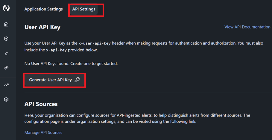 Generate User API Key